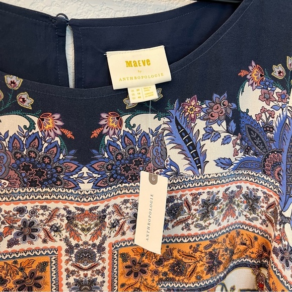 NWT Anthropologie Maeve Silk Barcelona Tunic Dress- Size 16 - Picture 4 of 16